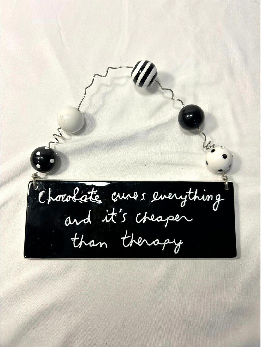 Sandra Magsamen Dept 56 Chocolate Cures Everything Sign Funny Decor Plaque